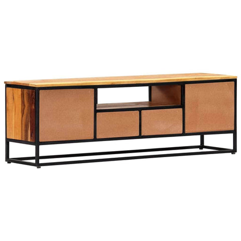 TV Cabinet Solid Reclaimed Wood and Steel