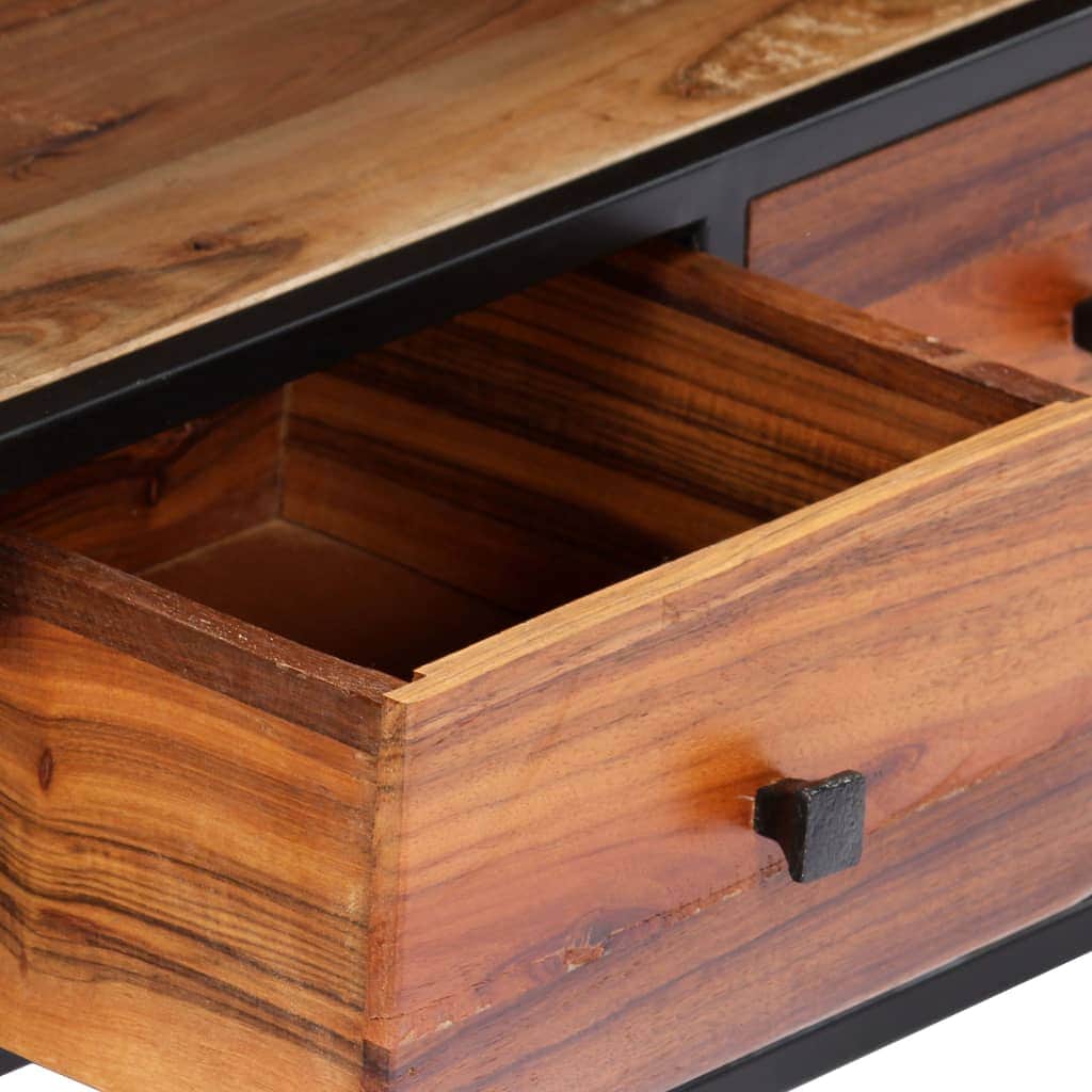 TV Cabinet Solid Reclaimed Wood and Steel