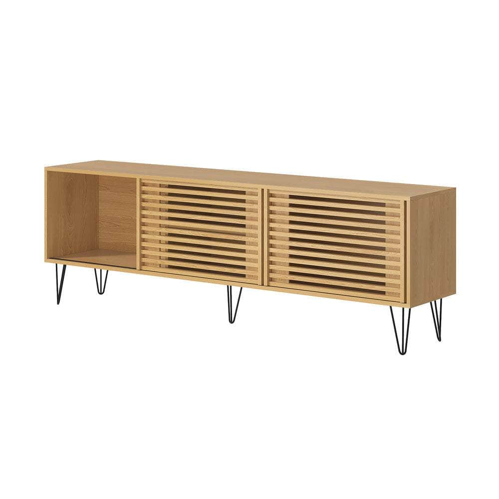TV Cabinet Storage Drawer Shelf 160cm Oak