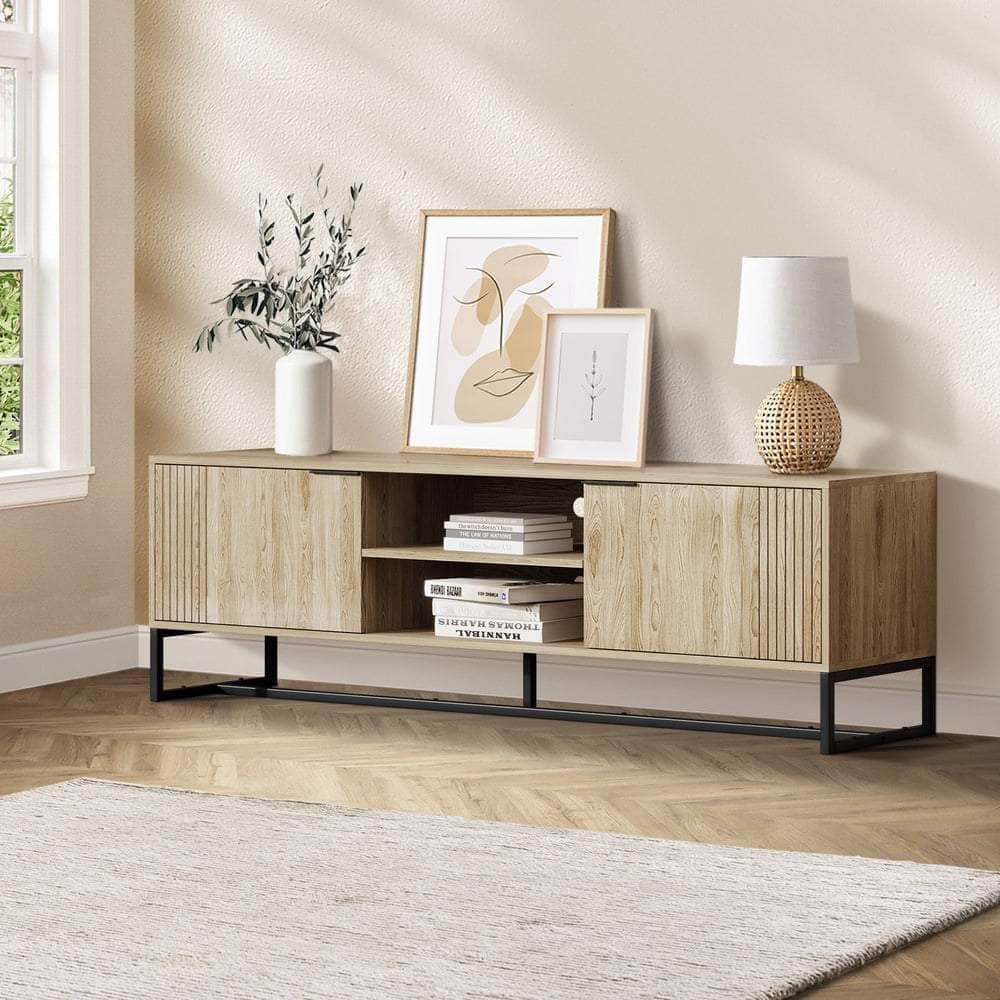 TV Cabinet Storage Drawer Shelf 160cm Oak