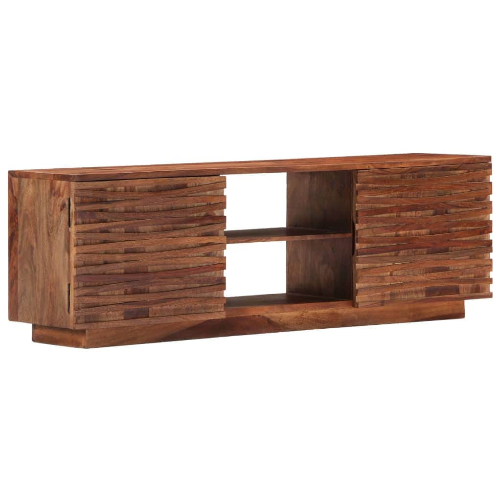 TV Cabinet Unit Solid Sheesham Wood