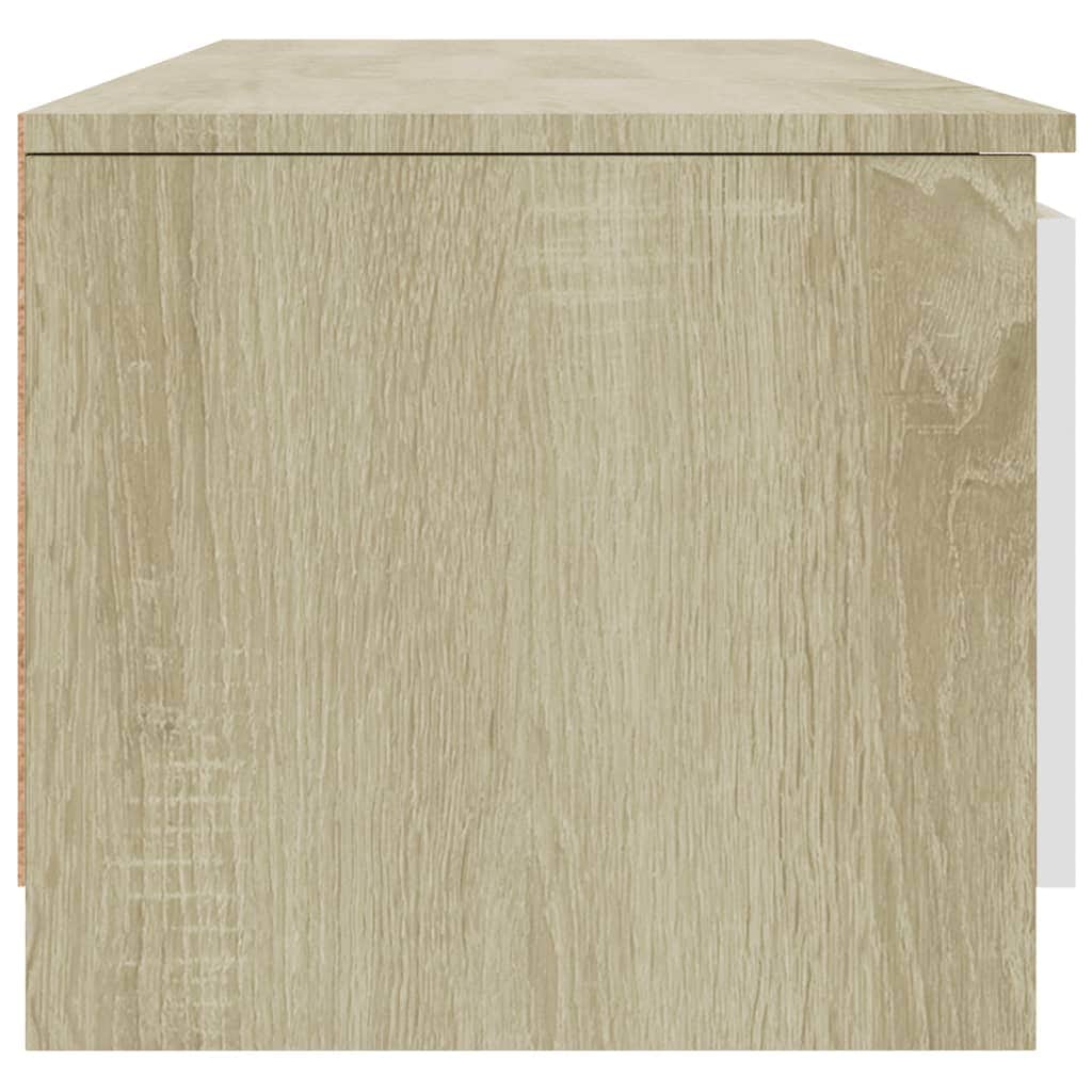 TV Cabinet White and  Oak, Chipboard