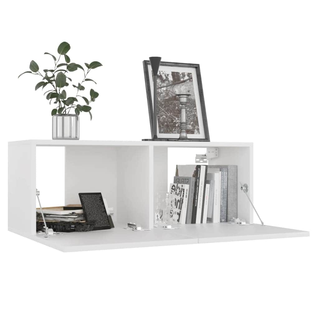 TV Cabinet White Chipboard