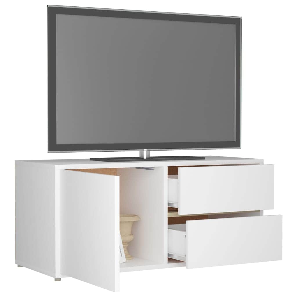 TV Cabinet White Chipboard
