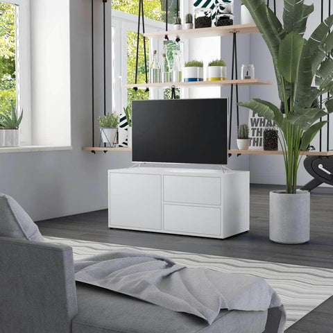 TV Cabinet White Chipboard