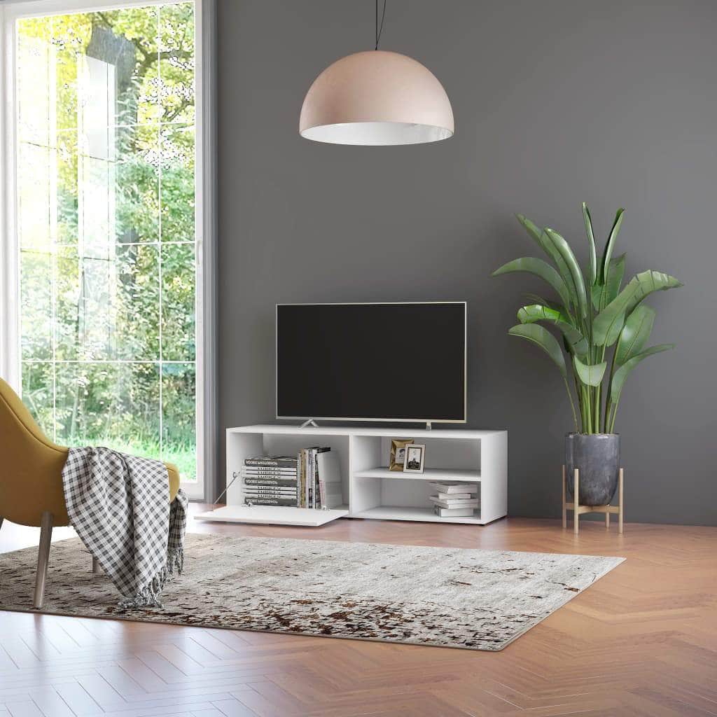 TV Cabinet White Chipboard