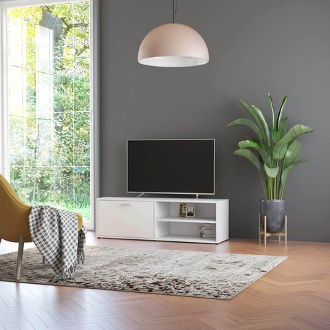 TV Cabinet White Chipboard