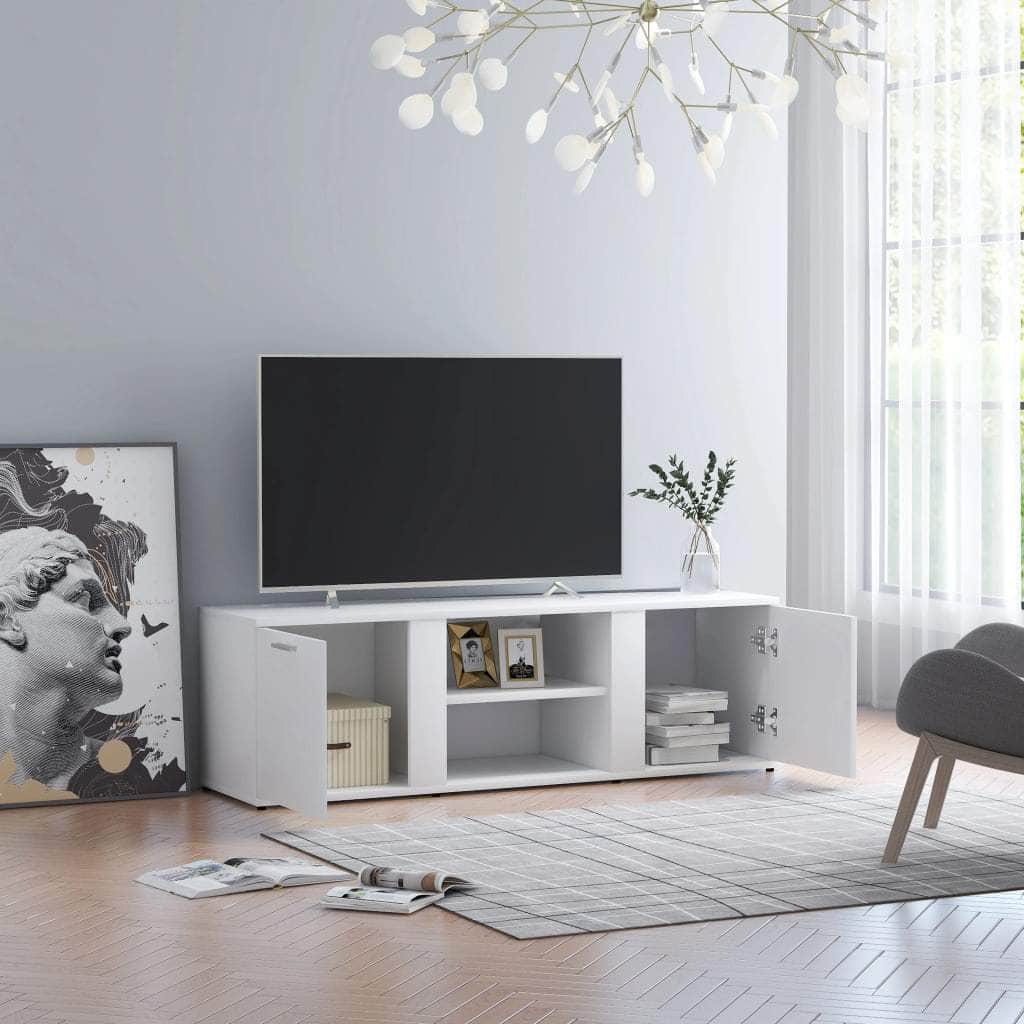 TV Cabinet White Chipboard