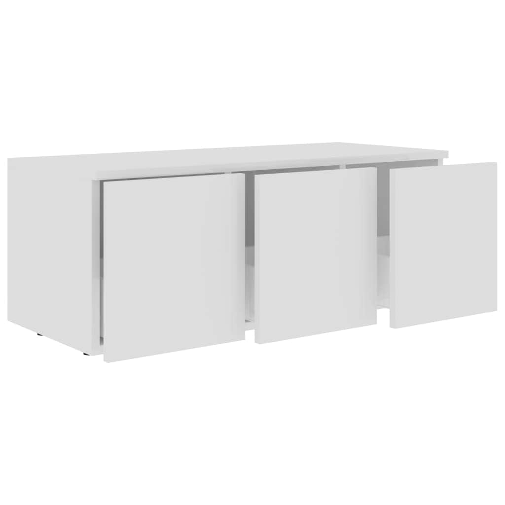 TV Cabinet White Engineered Wood