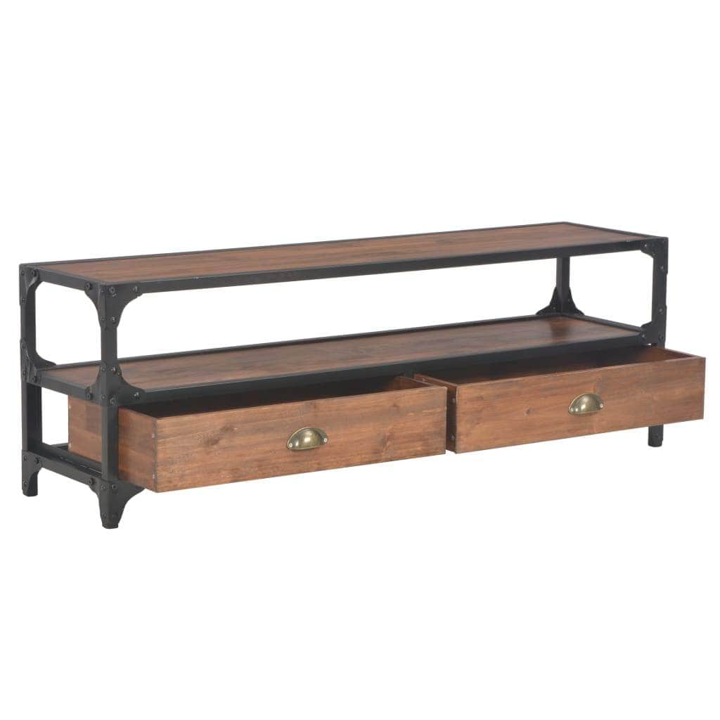 TV Cabinet with 2 Drawers pine wood