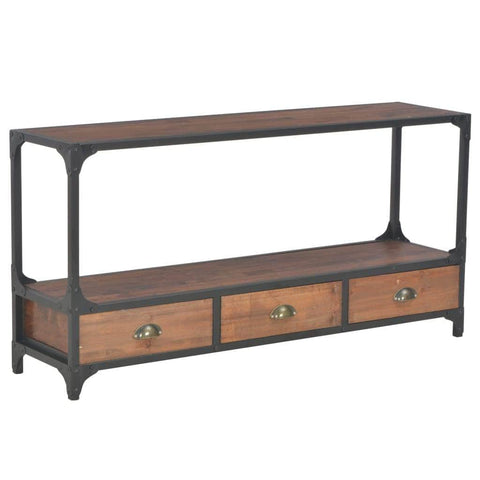 TV Cabinet with 3 Drawers solid pine wood