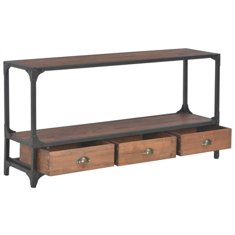 TV Cabinet with 3 Drawers solid pine wood