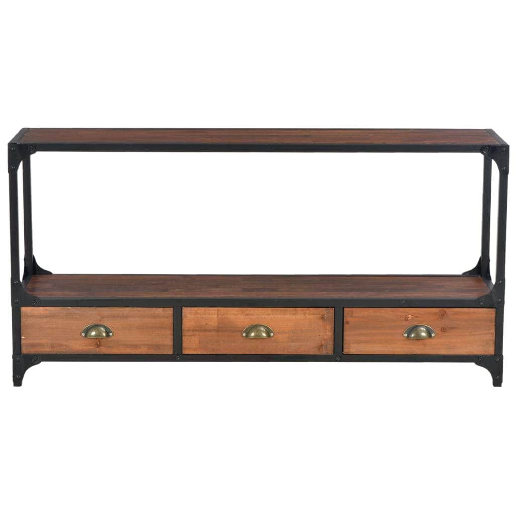 TV Cabinet with 3 Drawers solid pine wood