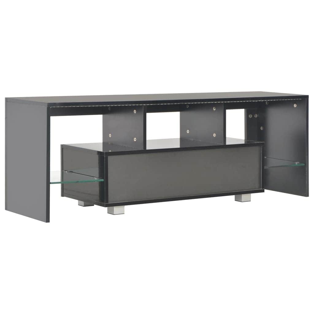 TV Cabinet with LED Lights High Gloss Black