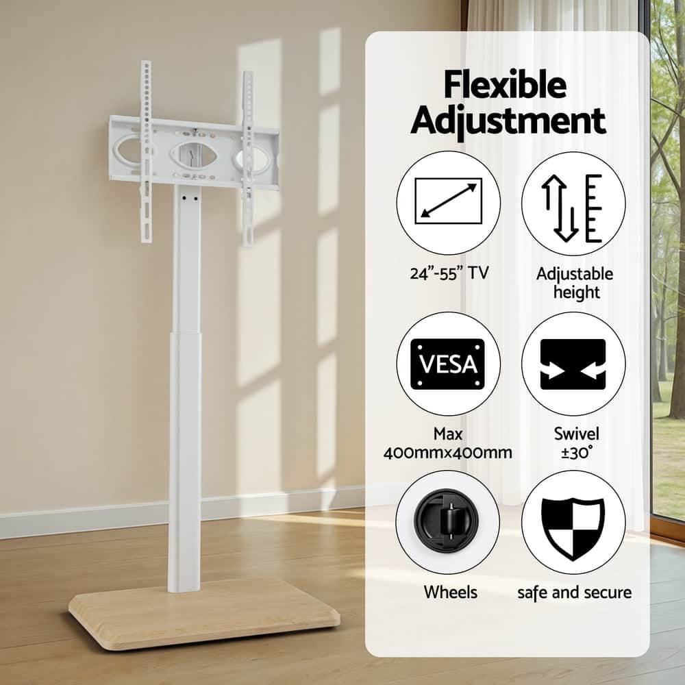 TV Stand 24-55" Swivel Height Adjustable Floor Mount for TVs