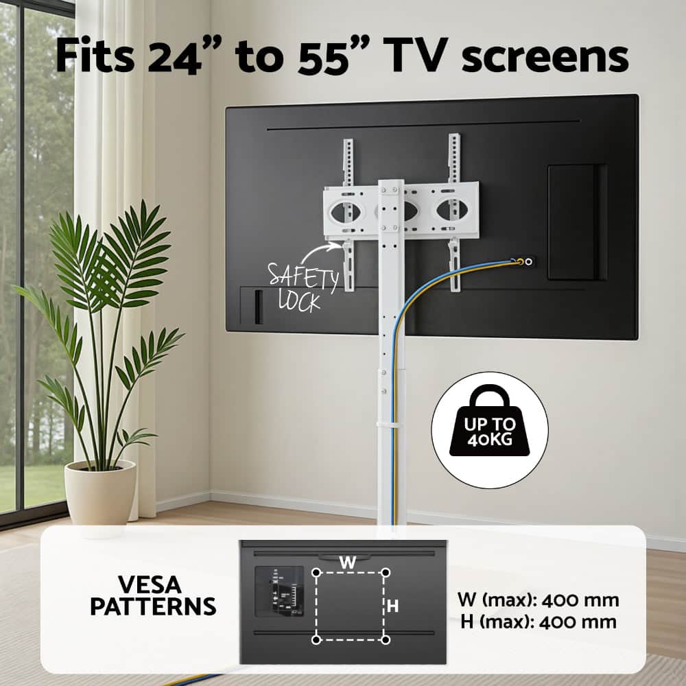 TV Stand 24-55" Swivel Height Adjustable Floor Mount for TVs