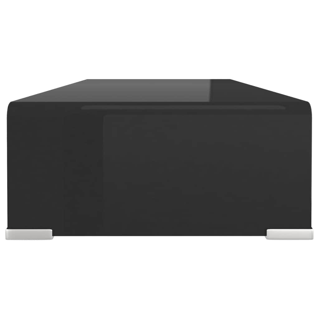 TV Stand/Monitor Riser Glass, Black