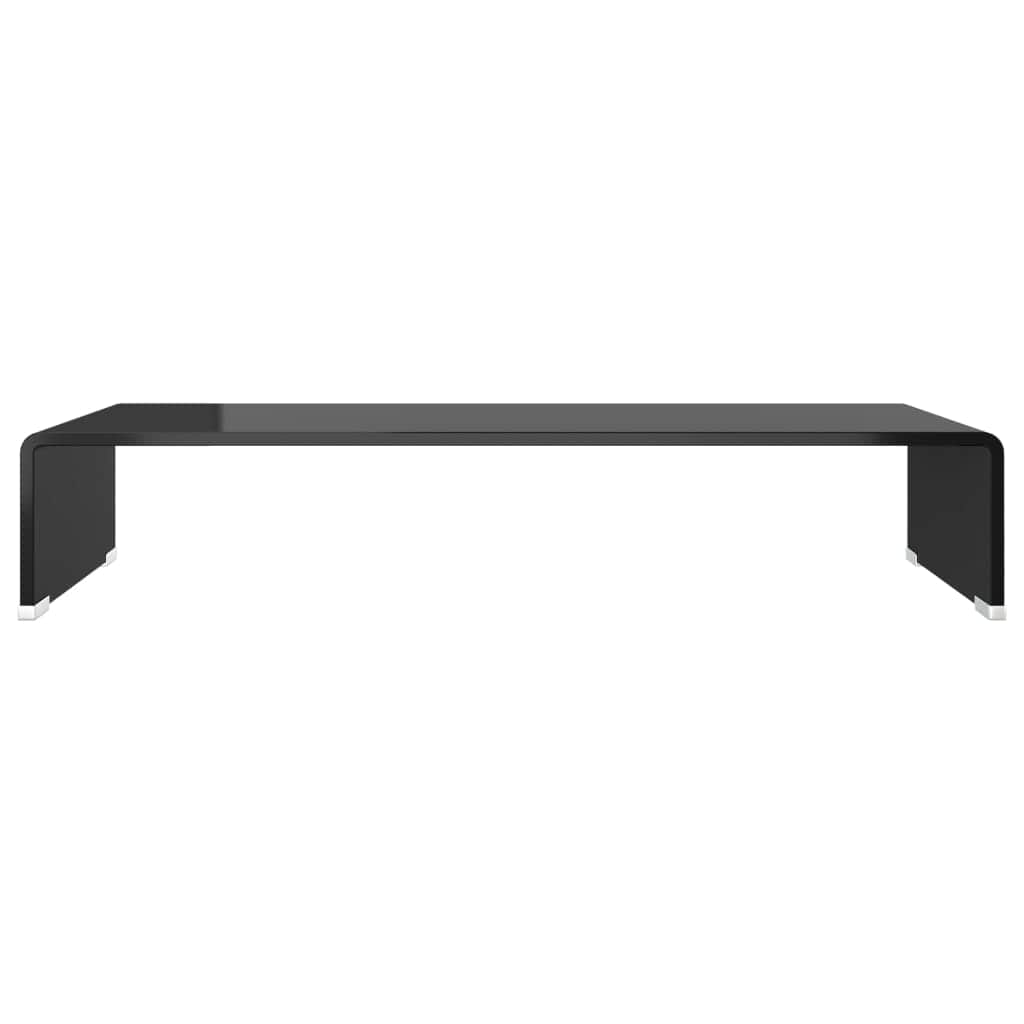 TV Stand/Monitor Riser Glass, Black