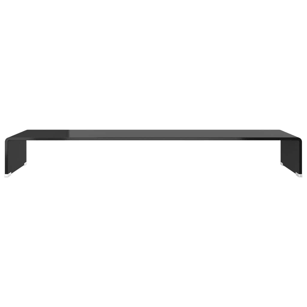 TV Stand/Monitor Riser Glass  Black