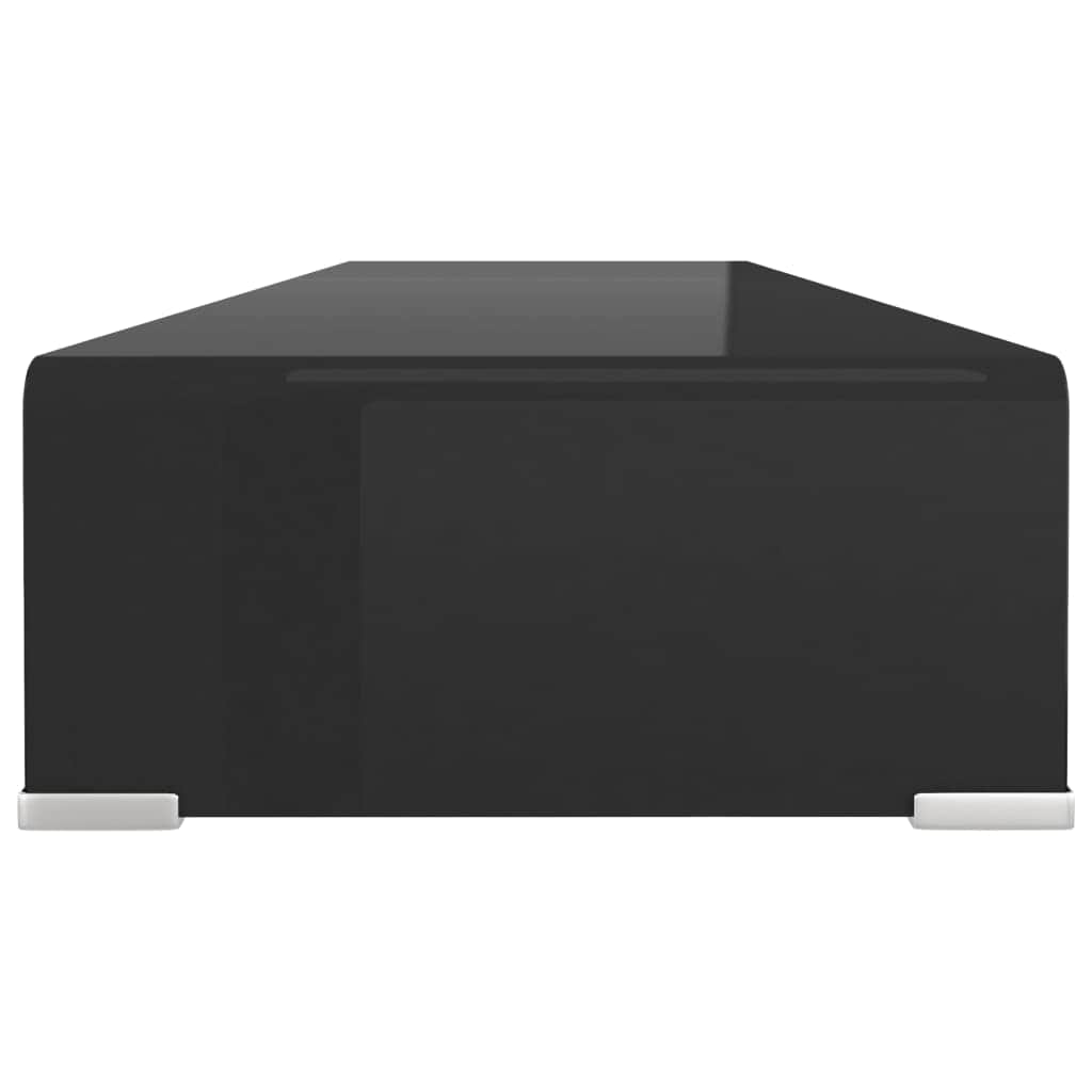 TV Stand/Monitor Riser Glass  Black