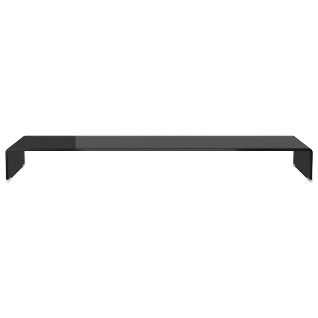 TV Stand/Monitor Riser Glass Black