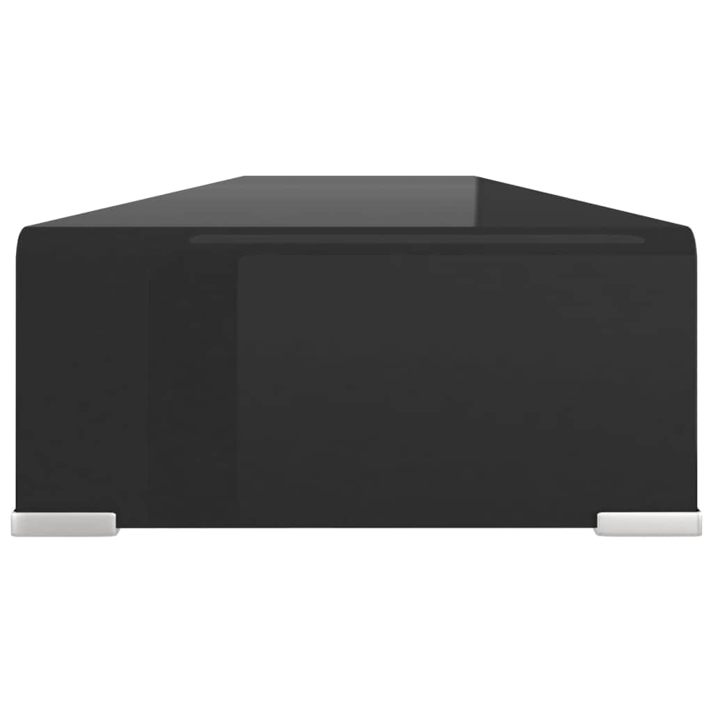 TV Stand/Monitor Riser Glass Black