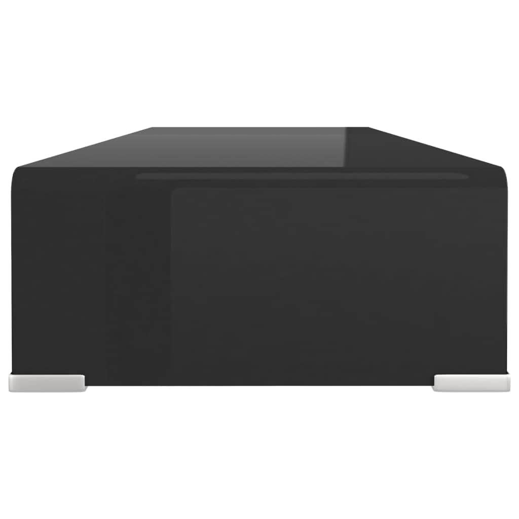 TV Stand/Monitor Riser Glass Black