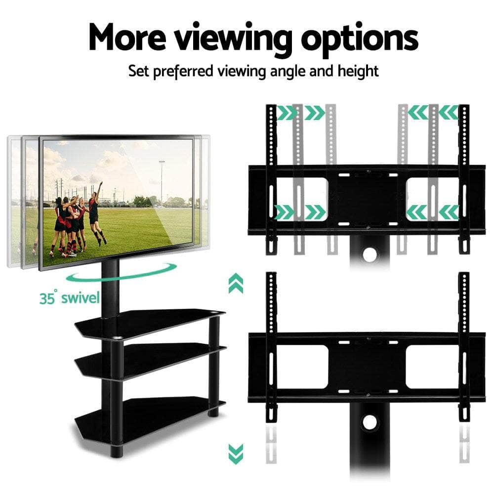 Tv Stand Mount Bracket (32"-60") 3 Tiers Storage Floor Shelf