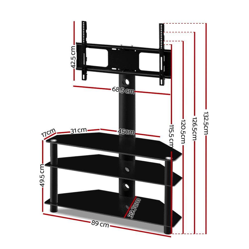 Tv Stand Mount Bracket (32"-60") 3 Tiers Storage Floor Shelf