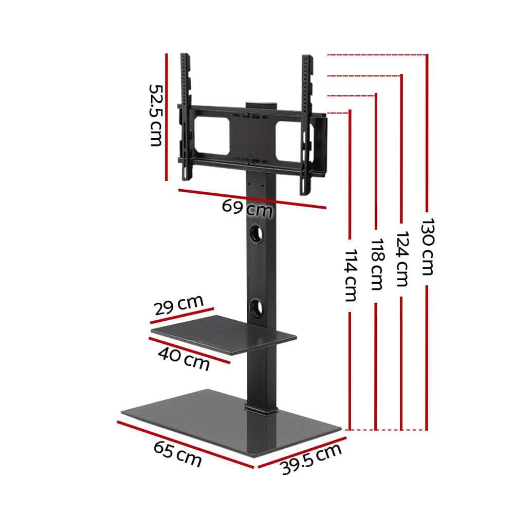 Tv Stand Mount Bracket (32"-70") 2 Tiers Storage Floor Shelf