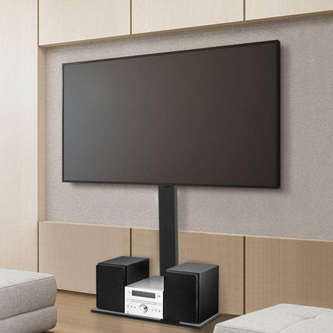 Tv Stand Mount Bracket (32"-70") Glass Storage Floor Shelf