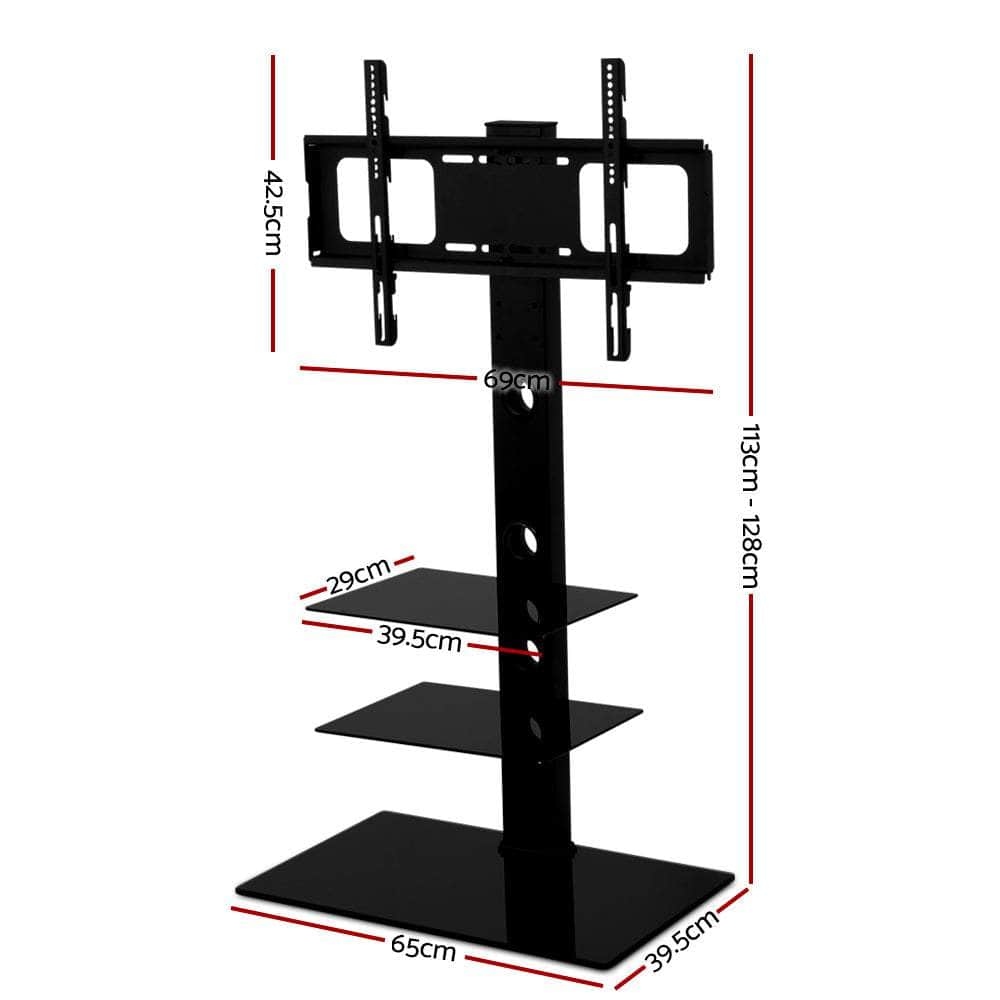 Tv Stand Mount Bracket For 32"-70" Led Lcd 3 Tiers Storage Floor Shelf