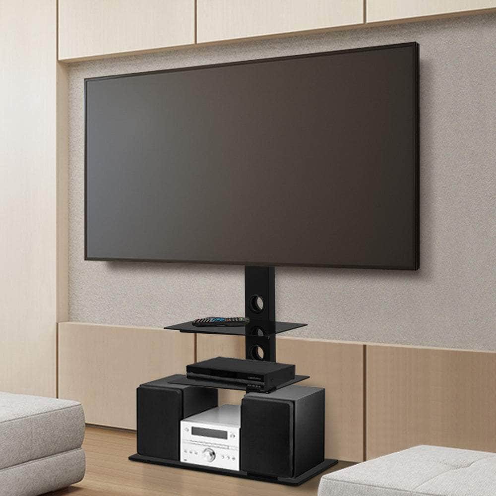Tv Stand Mount Bracket For 32"-70" Led Lcd 3 Tiers Storage Floor Shelf
