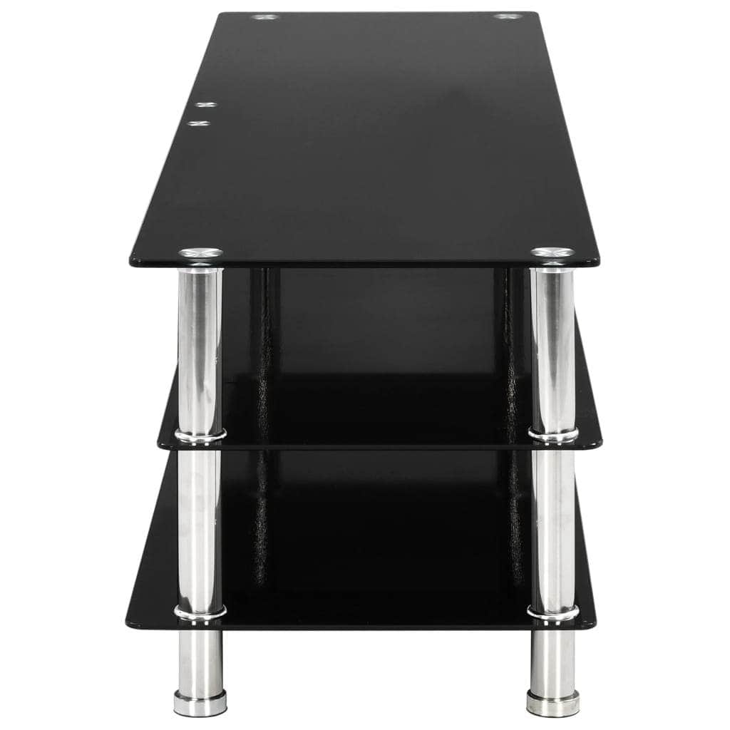TV Stand Tempered Glass Black - Simple deals
