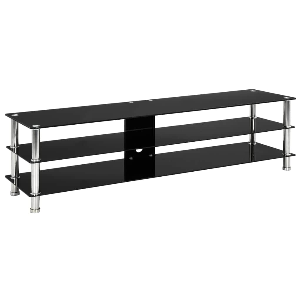 TV Stand Tempered Glass Black - Simple deals