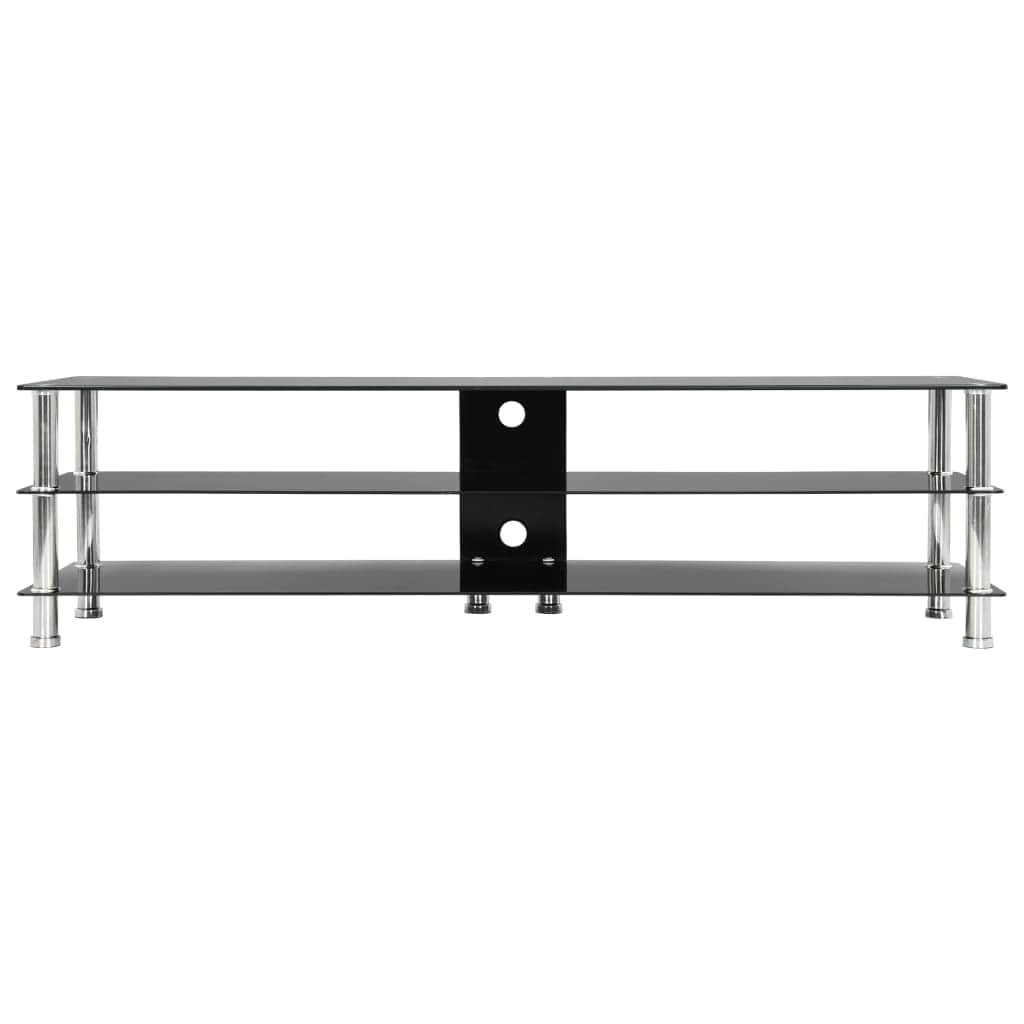 TV Stand Tempered Glass Black - Simple deals