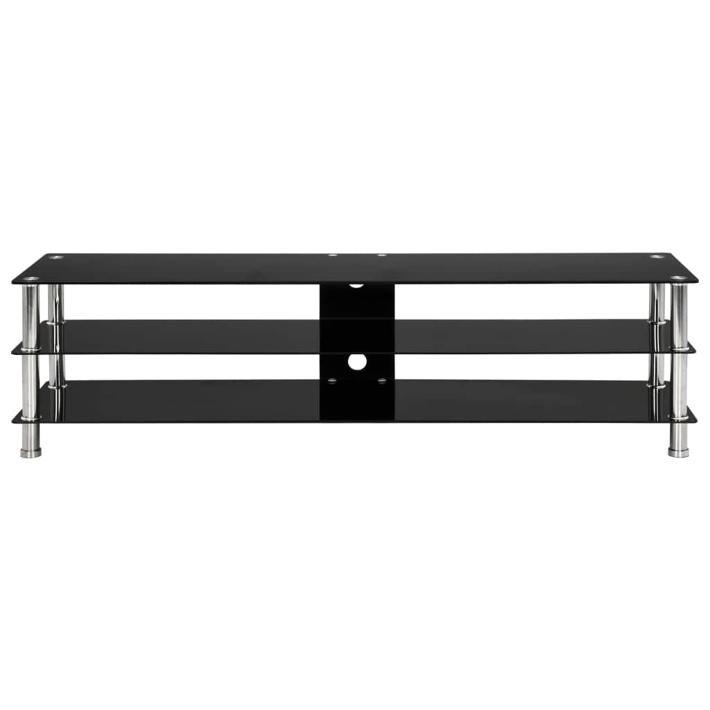 TV Stand Tempered Glass Black - Simple deals