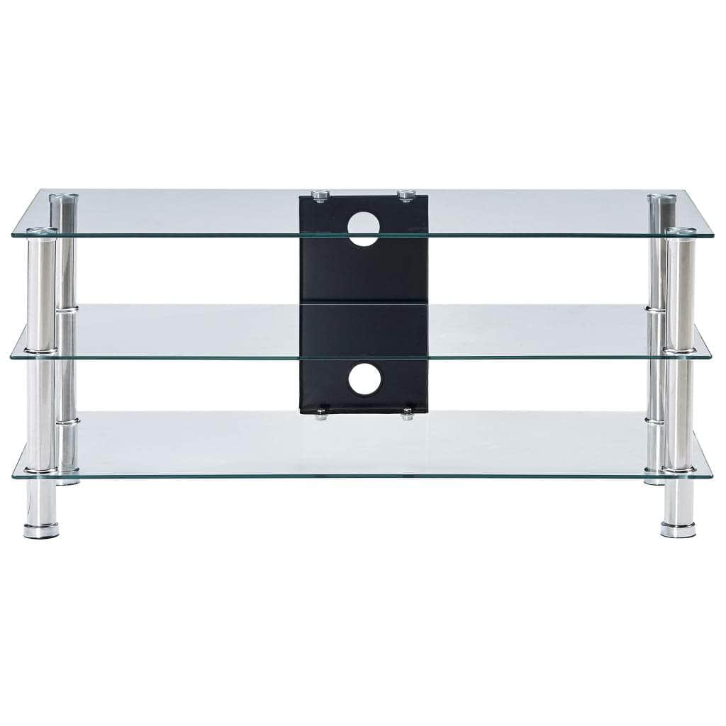 TV Stand Transparent Tempered Glass