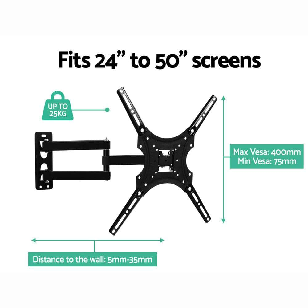 TV Wall Mount Monitor Bracket Swivel Tilt 24 32 37 40 42 47 50 Inch LED LCD