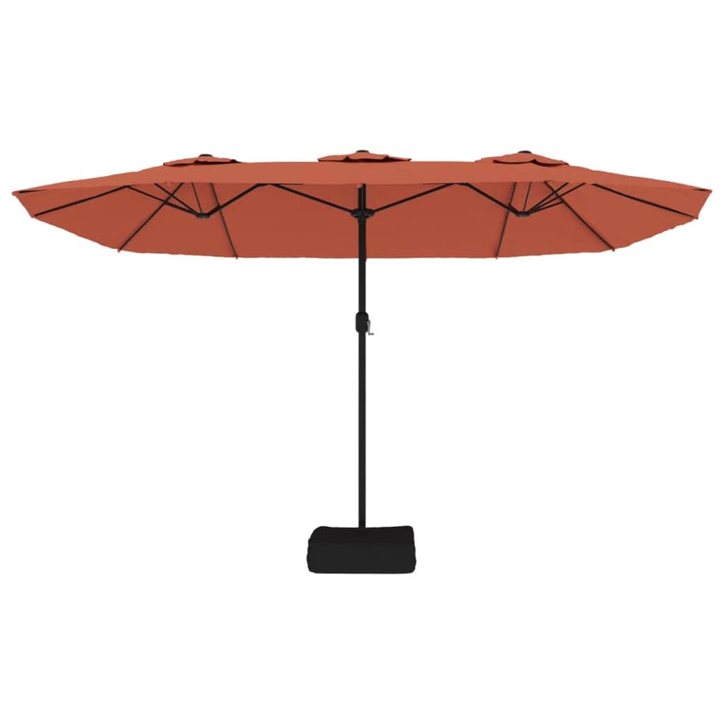 Twin Canopy Elegance: Terracotta Double-Head Parasol for Outdoor Comfort Shade
