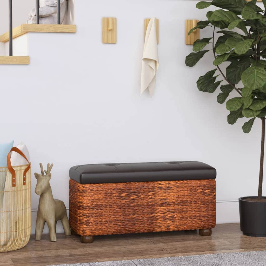 Twin Cattail Storage Benches with Cushions