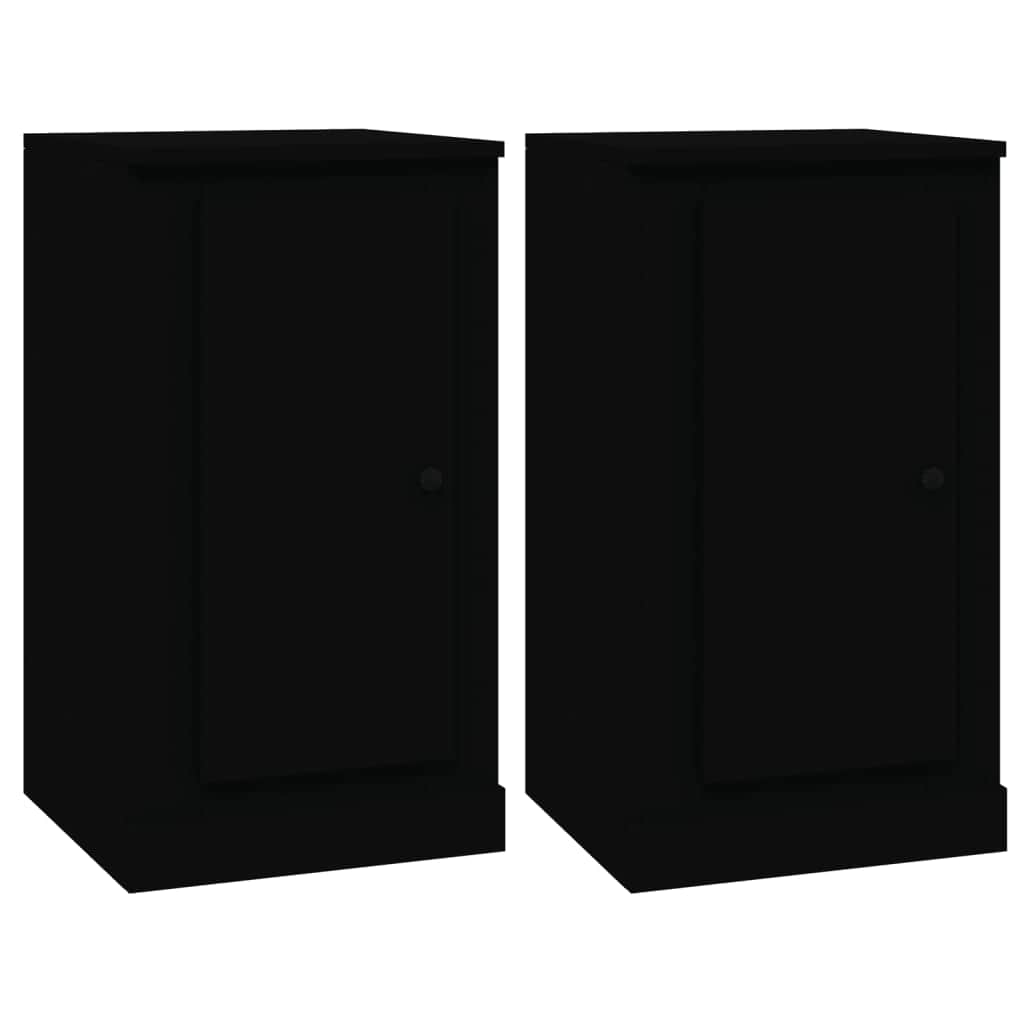Twin Elegance: Dual White Engineered Wood Sideboards