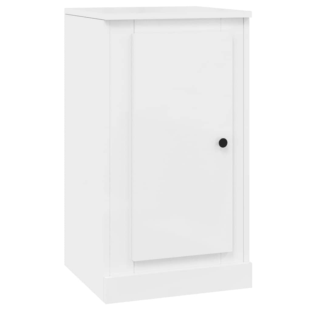 Twin Elegance: Dual White Engineered Wood Sideboards