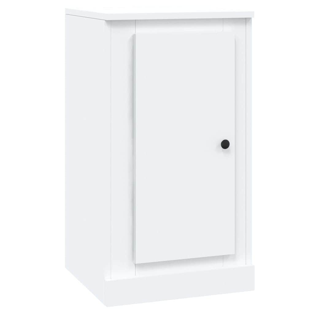 Twin Elegance: Dual White Engineered Wood Sideboards