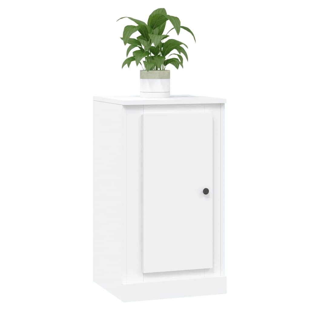 Twin Elegance: Dual White Engineered Wood Sideboards