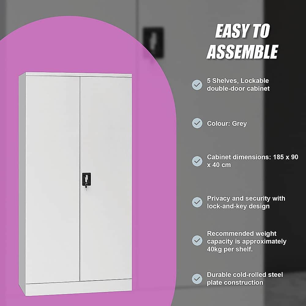 Two-Door Shelf Office Gym Filing Storage Locker