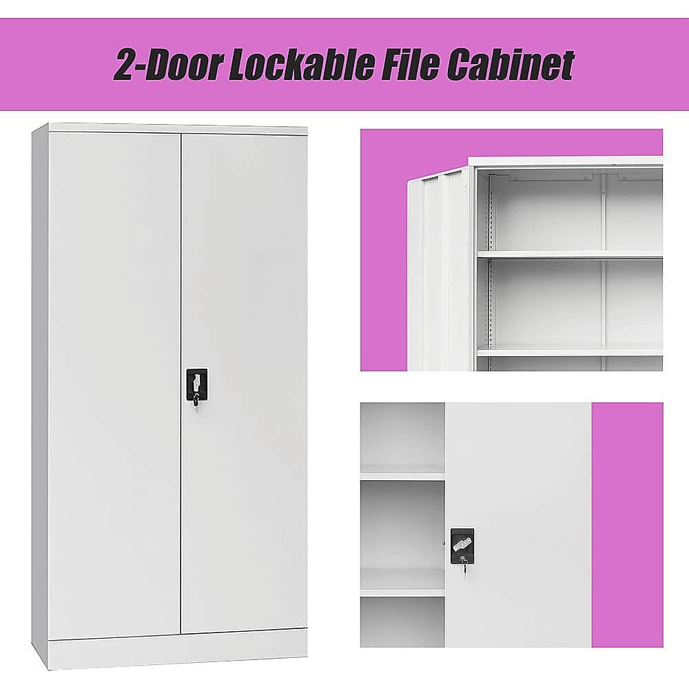 Two-Door Shelf Office Gym Filing Storage Locker