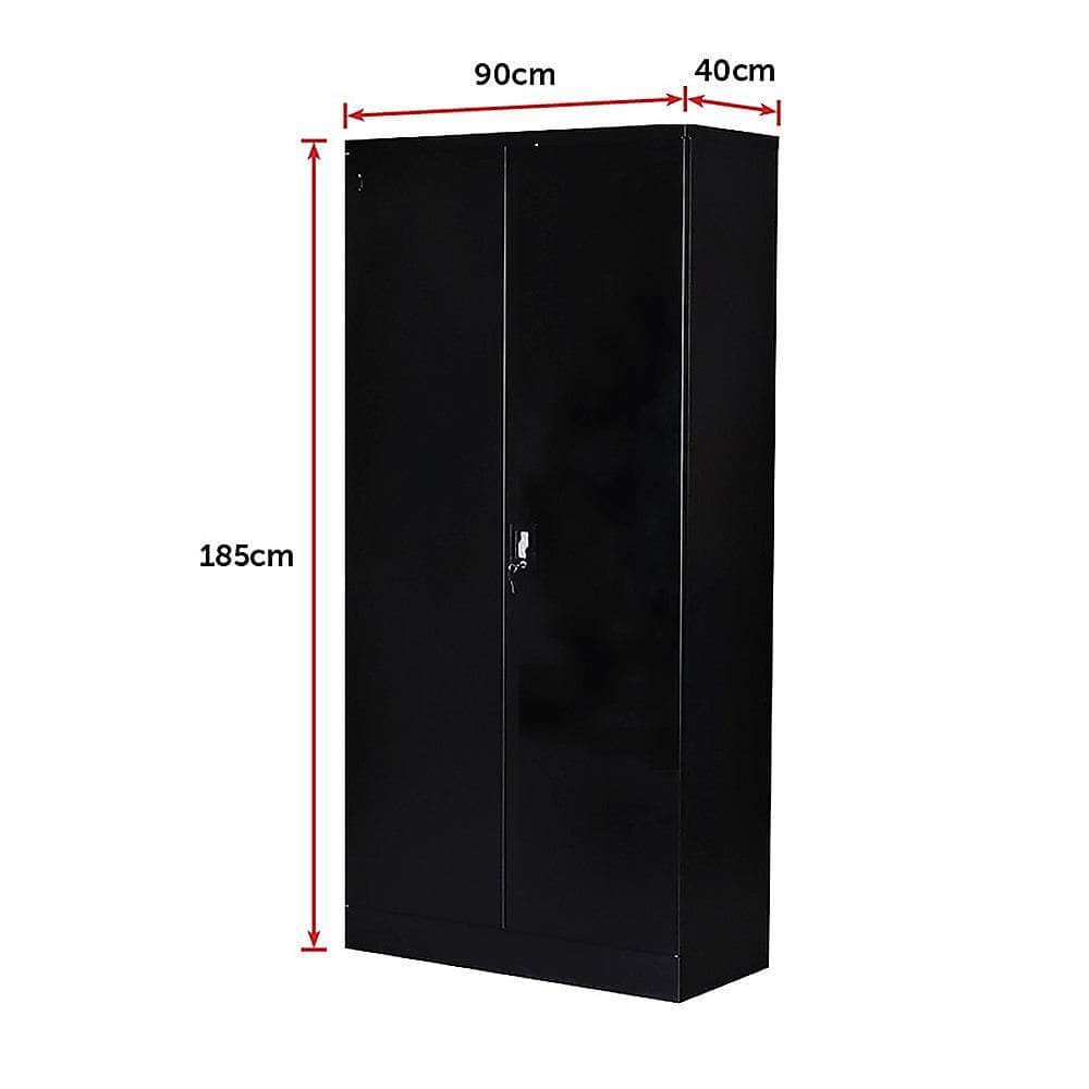 Two-Door Shelf Office Gym Filing Storage Locker Cabinet