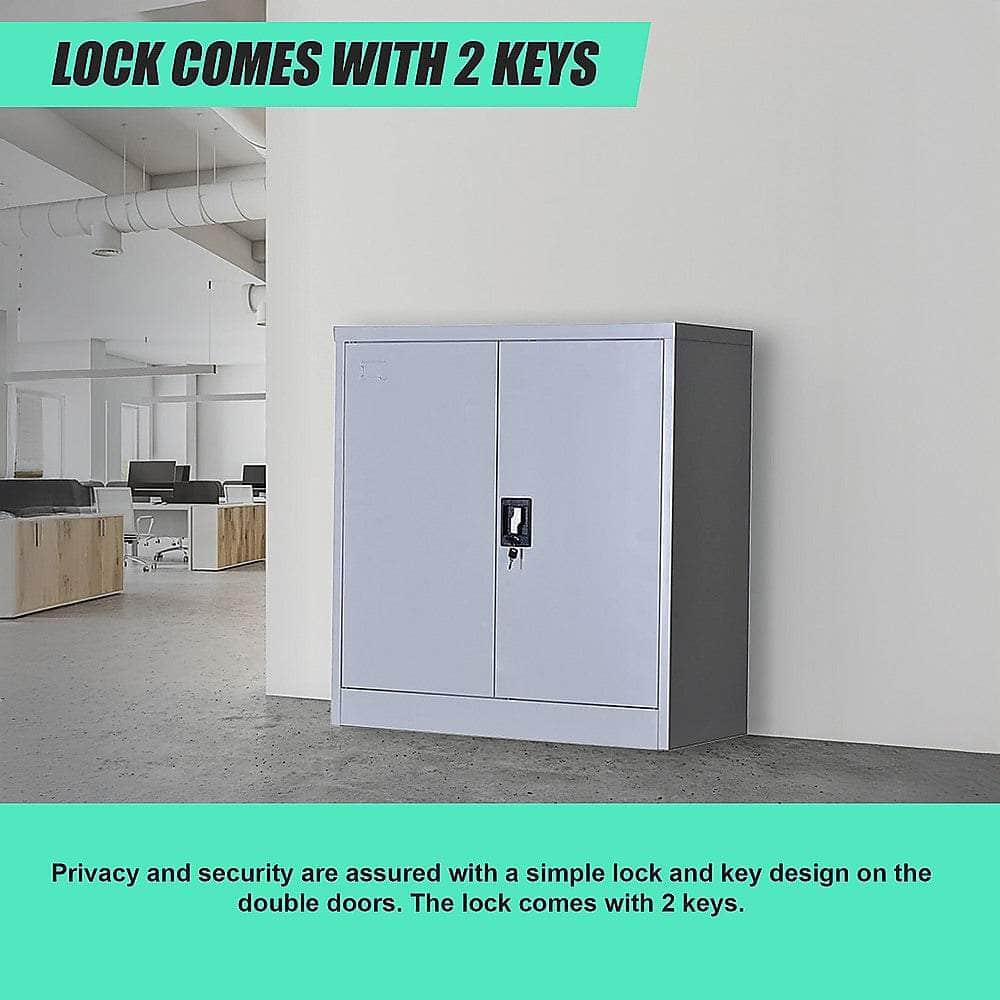 Two-Door Shelf Office Gym Filing Storage Locker Safe