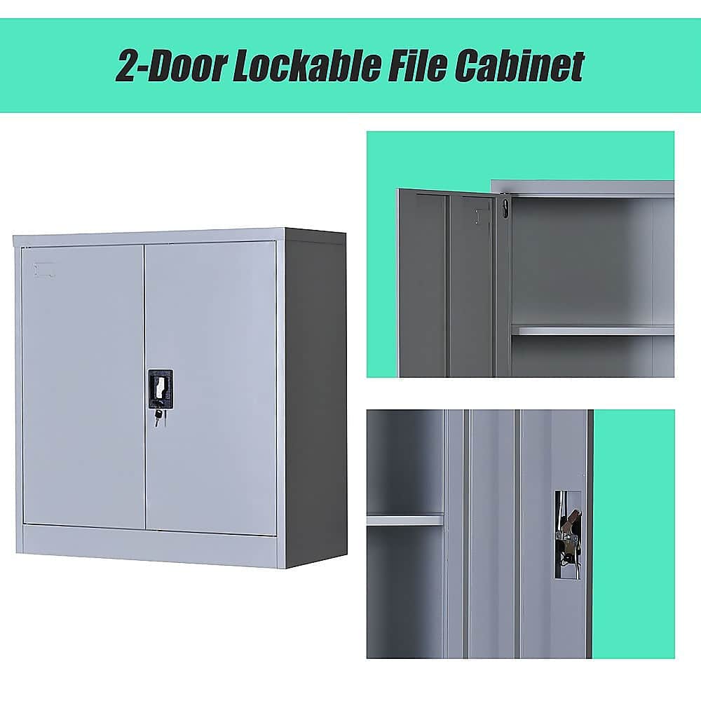 Two-Door Shelf Office Gym Filing Storage Locker Safe